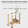 End Table Rectangle Side Table Wood Night Stand with 2-Tier Storage Shelf Living Room Small Coffee Table Wood Finish Bedside Table