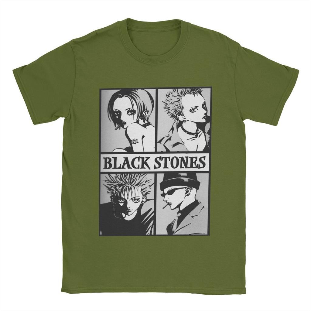 Nana Osaki Anime Black Stones T-Shirts für Herren Baumwolle Einzigartige T-Shirts Rundhals T-Shirts Kurzarm Oberteile Geschenkidee