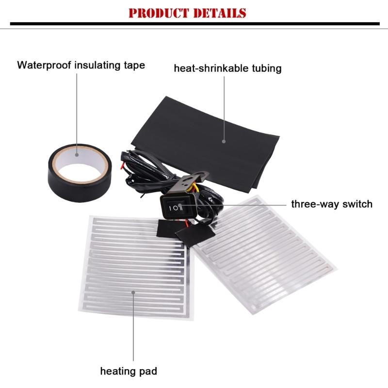 Motorcycle Heated Grips Handlebar Heating Film Warmer Kit for Motorcycle ATV