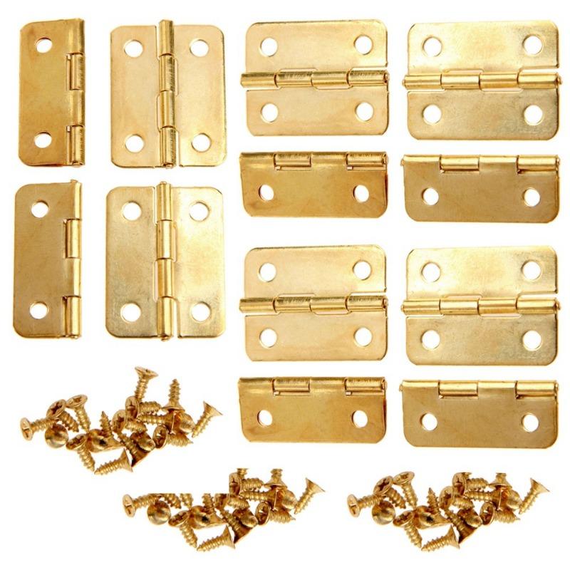 12 set Mini Metal Menteşe Retro Kapı Menteşeleri Vidalarla Menteşe Mobilya Menteşeleri Donanım Kendin Yap El Sanatları Aracı.