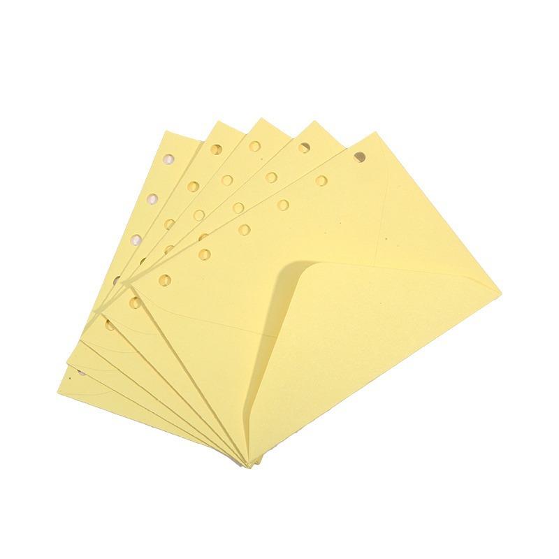 

5 шт. Милые папки-биндеры с открывающимися карманами, съемный мешок для хранения биндера, мешок для бюджета наличных, разноцветный конверт для хранения жёлтый