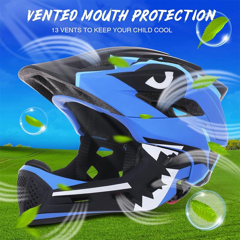 Casco da Bicicletta per Bambini, Casco Integrale Regolabile Staccabile per Ciclismo, Casco per Bambini – Bicicletta, Skateboard, Scooter Attrezzatura Protettiva.