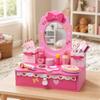 Toy Vanity with Mirror Tabletop Furniture Compact for Bedroom, Toddlers