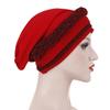 Glitter Pleated Turban Cap for Women Head Wraps Muslim Headscarf Hat Turbante Mujer African Headpiece