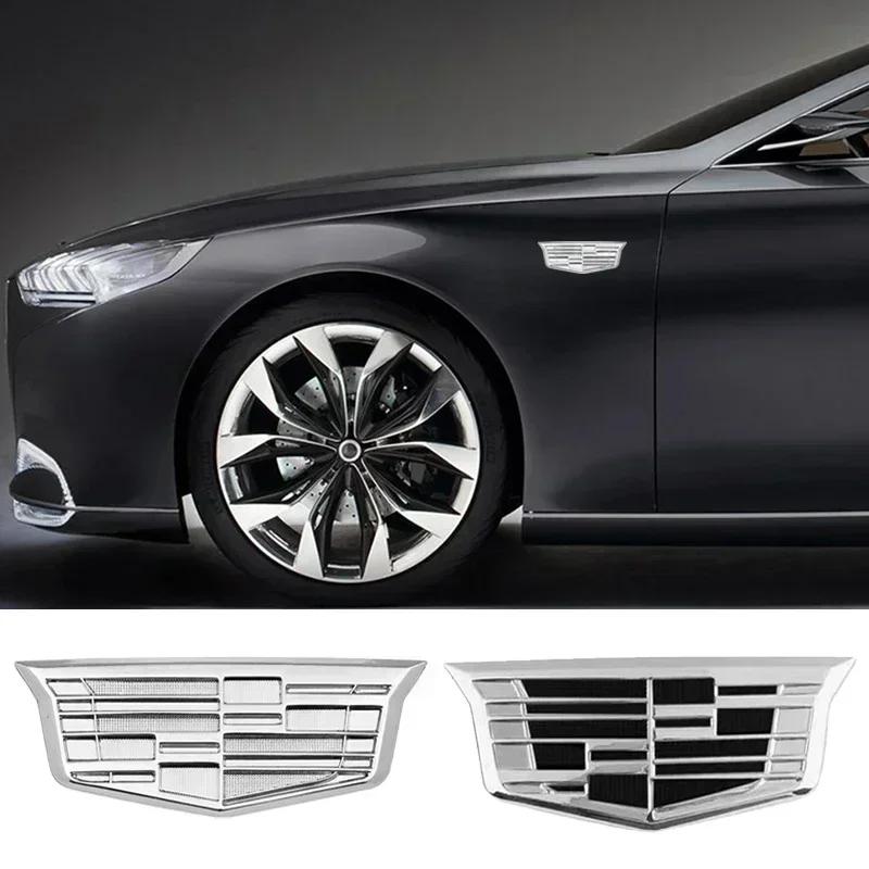Metal Chrome Car Body Side Emblem Rear Trunk Decorative Badge for Cadillac ATS CTS DTS STS SLS SLR XLR BLS Escalade Tiburon CT6 zd2