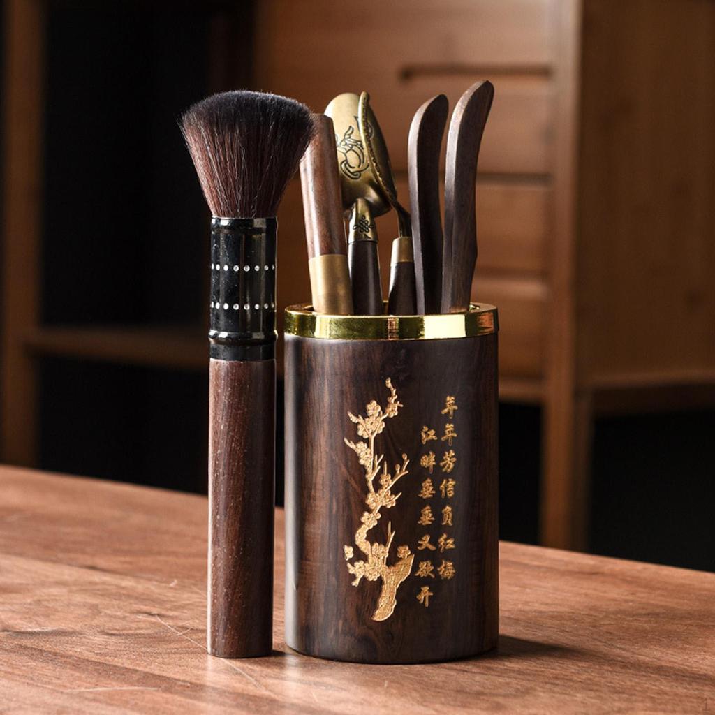 6 Piece Japanese Tea Set Teaware Accessories Wooden Household Cylinder Making