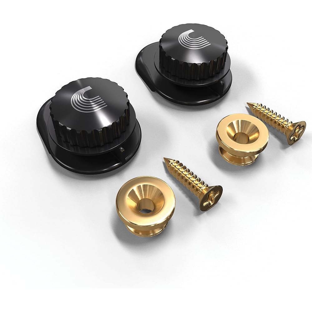 D Addario Daddario Strap End Pin Strap Lock Mechanism Universal Strap Lock Gold PW-SLS-03 [Domest...
