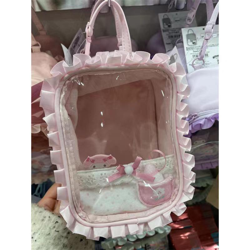 

Универсальная косметичка с милым мультяшным принтом 2024 года — портативная, ручная, с возможностью подвешивания и дополнительным слоем. розовый