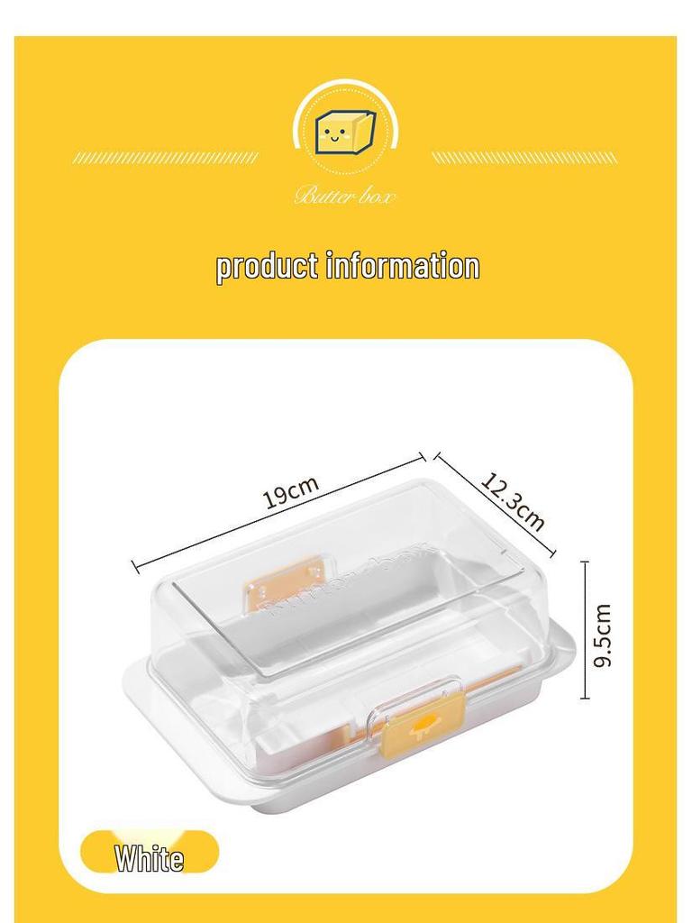 Butter and Cheese Portioning and Storage Box with Cutting Divider