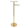 Standing Toilet Paper Holder Stylish Stable Stainless Steel Tissue Roll Stand with Phone Tray for Bathroom