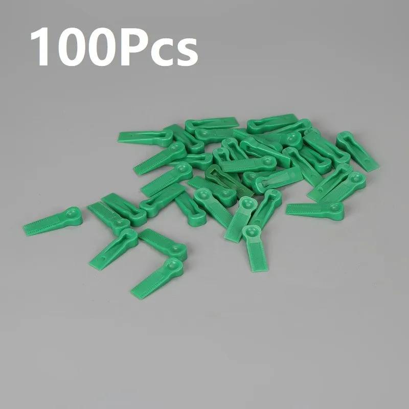 

100Pcs Plastic Tile Spacers Reusable Positioning Clips Wall Flooring Tiling Tool Levels Wall Tiles Tile Adjustment Wedges Hand