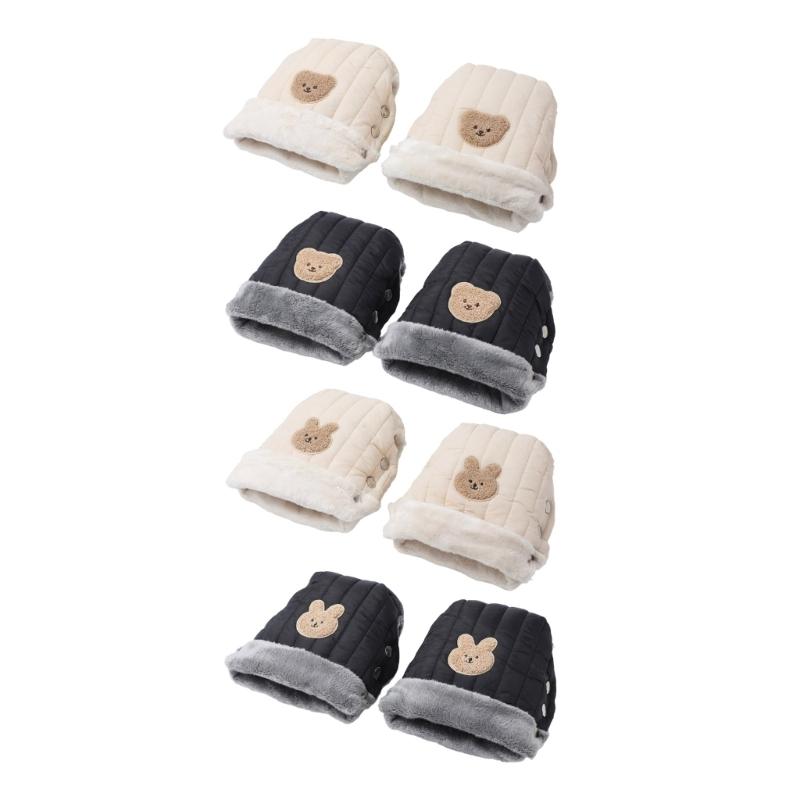 Adjustable Strollers Waterproof Gloves With Soft Lining Windproof Hand Cover Hand Warmer For Parents Caregivers