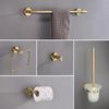 European Luxury Brass Bathroom Set: Knurled Towel Bar, Tissue Holder, Coat Hook, Toilet Brush, Soap Dispenser, Towel Ring.