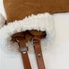 Portable Korean Style Suede Crossbody Bag LambWool Lightweight Christmas Sock Bag Casual Fluffy Lamb Fur Bag Autumn and Winter