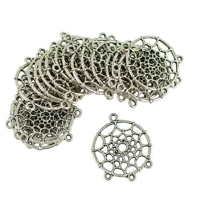 20pcs Dream Catcher Charms Women DIY Filigree Mesh Pendants Alloy