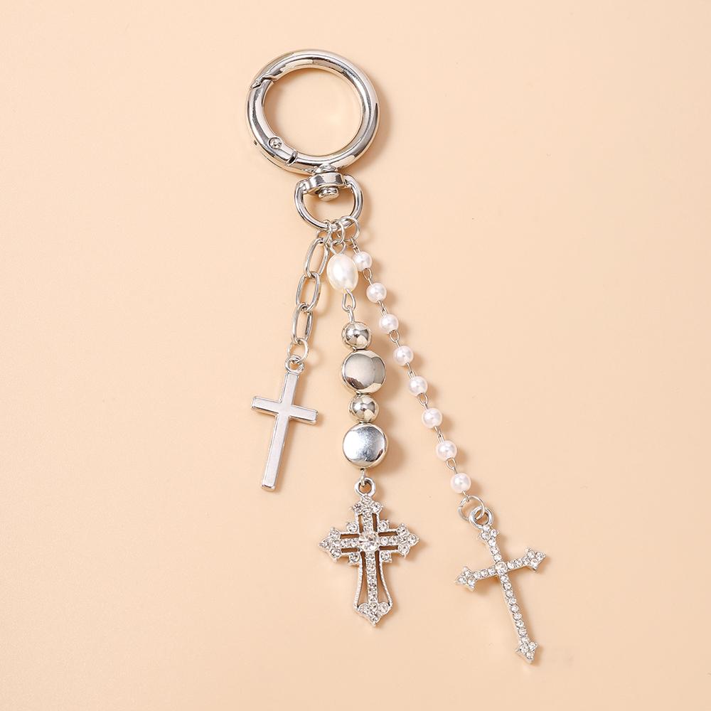 Cute Alloy Bowknot Keychain Women Girls Love Heart Key Ring Pendants for Handbag Decor DIY Jewelry Gift