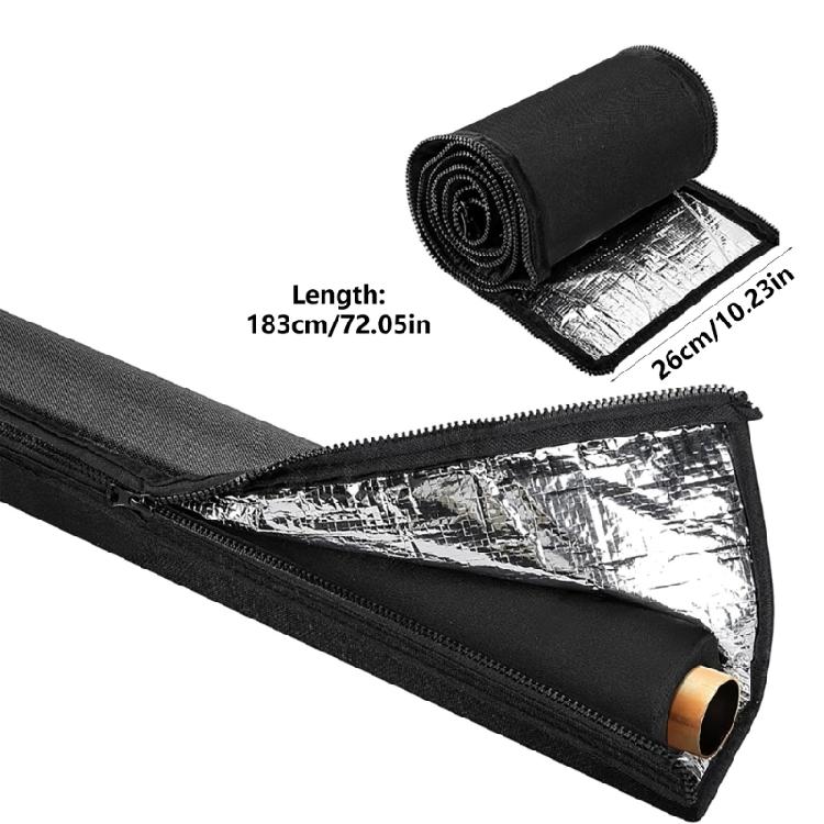 Insulated Air Conditioning Pipe Sleeve Zipper Design Aluminum Foil Lining Weather Resistant Cover for Outdoor Unit