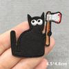 Team Cat Embroidery Patches Appliques For Clothing Diy Sewing Iron On Patches Punk Cartoon Stripes Decoration Accessories