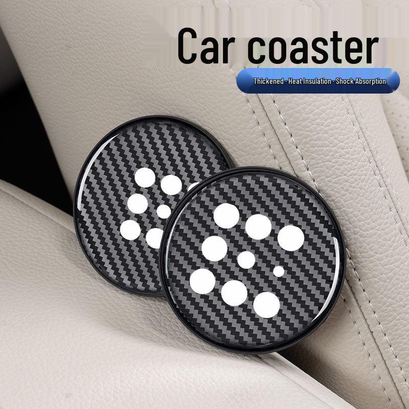 Compatible with Lan Dian E5/E3 Car Carbon Fiber Texture Insulated Cup Coaster