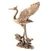 Cultural Toys Red-crowned Crane Sculpture Copperware Brass Miniatures Crane Figurines  Bookshelf