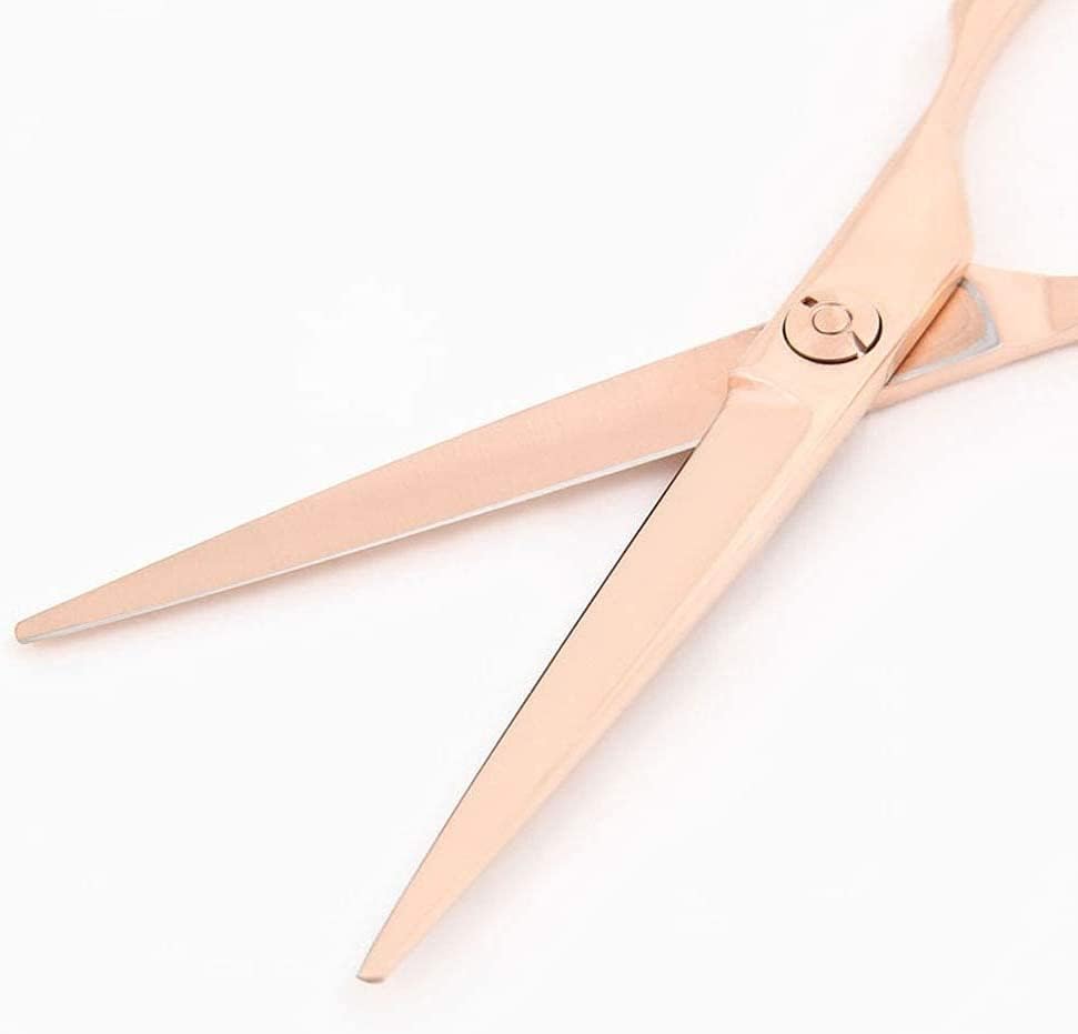 DEEDS GTZ Pink Gold Titanium Scissors and 630R Thinning Scissors Thinning with Dedicated Case Set Hairdressing Scissors [PF] (6.0 Inches) (6.0 Inches,