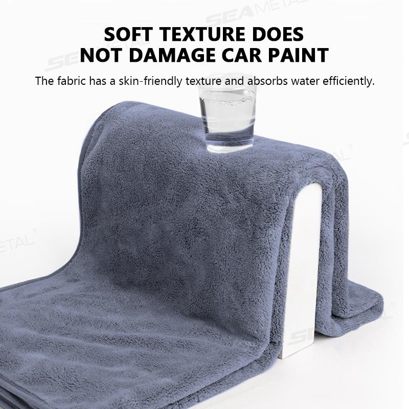 SEAMETAL Microfiber Car Wash Towel 160x60cm Large Size Cleaning Towel High Water Absorption Thickened Soft Washing Drying Cloth