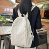 Japanese Casual Schoolbag Female College Student Simple Solid Color Backpack Female Versatile Lightweight Junior High School Student Computer Backpack