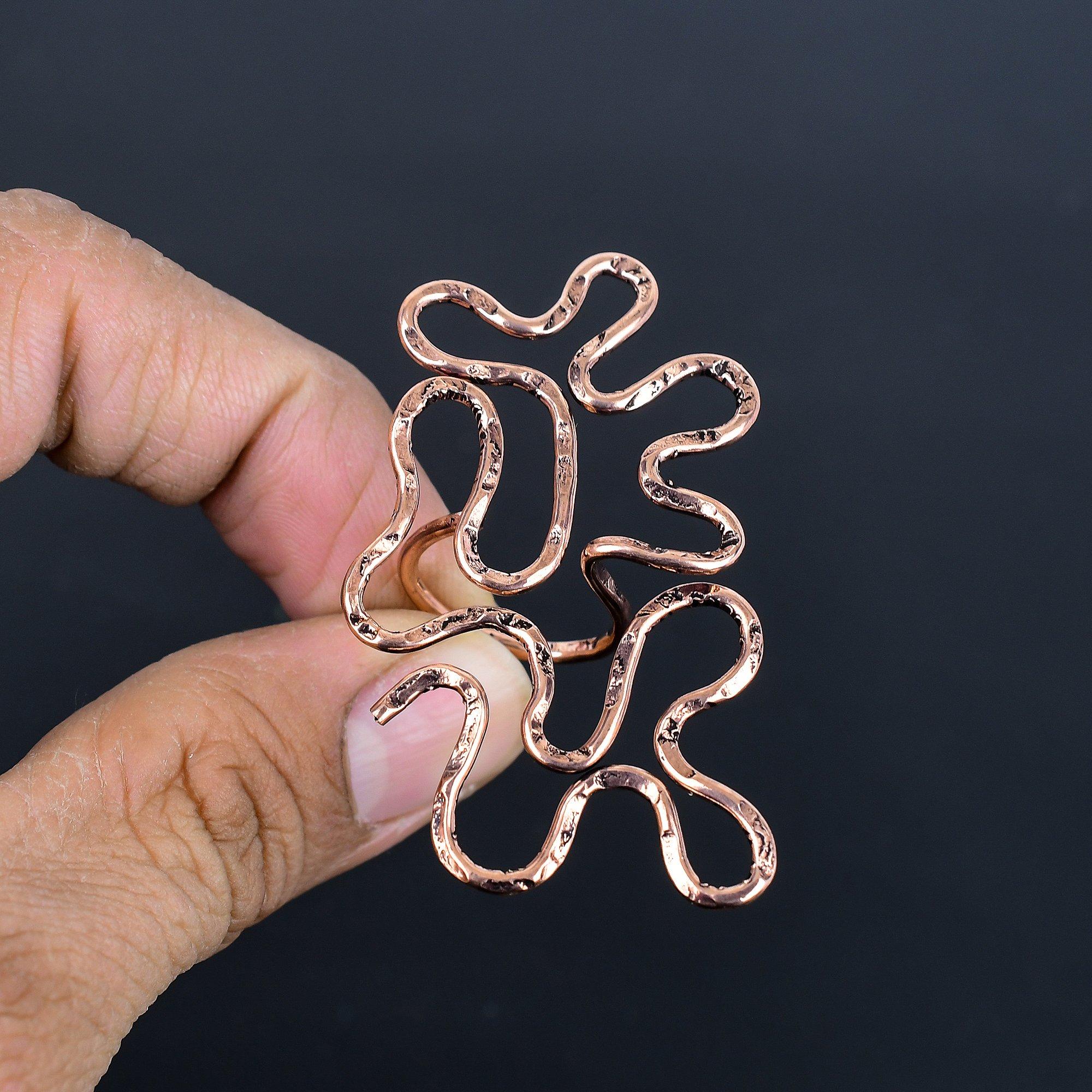 

Дизайнерское кольцо Медное кольцо Регулируемое, Ювелирное кольцо с драгоценным камнем ручной работы для Дня памяти