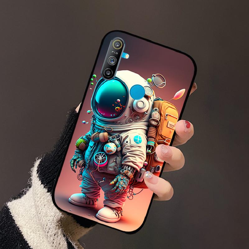 For Realme C3 4G Case Luxury Black Soft Silicone TPU Cover Shockproof Bumper For Oppo Realme C 3 RMX2021 Phone Protective Fundas