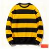 Retro Gestreifte Gedruckte Lässige Weiche Warme Übergroße Pullover Herbstmode Langarm Bequem Vielseitig Freizeit Herren Damen Pullover