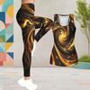 Women Plus Size Two Piece Outfit Scoop Neck Sleeveless Printed Longline Tank Top And Fitted Pants Red Black