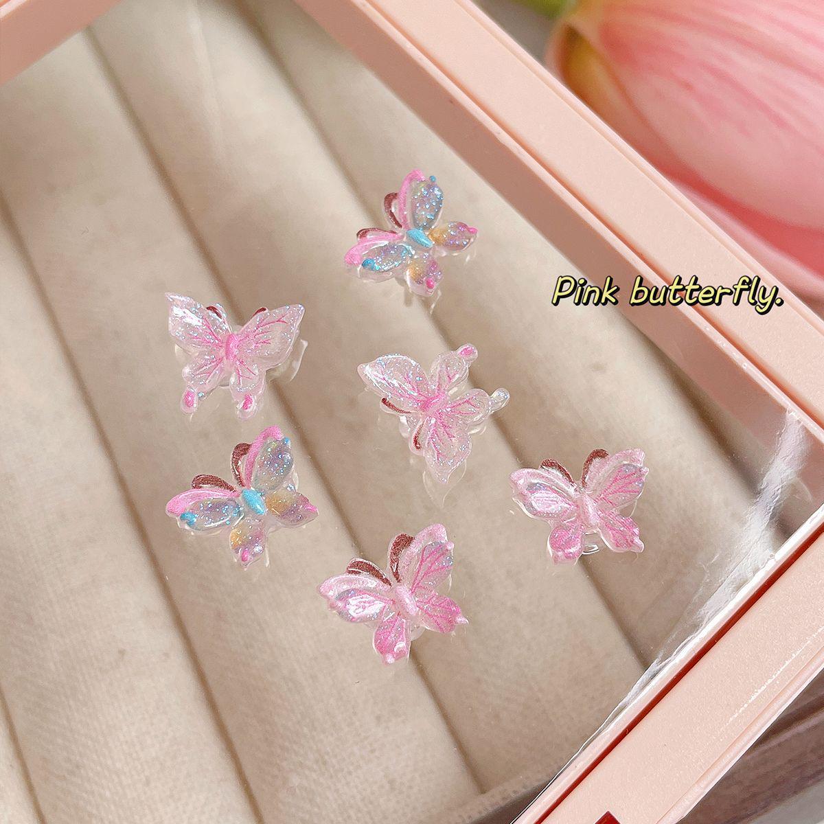 

Colorful 3D Butterfly Earrings for Women - Silver Needles, Sweet Fairy Design Blue Sparkle Butterfly Elf [Single Pair]