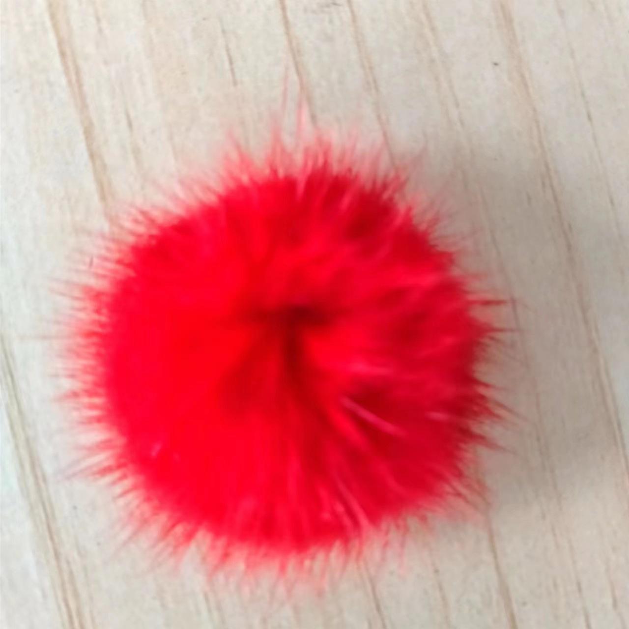 Nerzfell Pompon & Froschverschluss Zubehör für DIY Haar & Schmuck gray