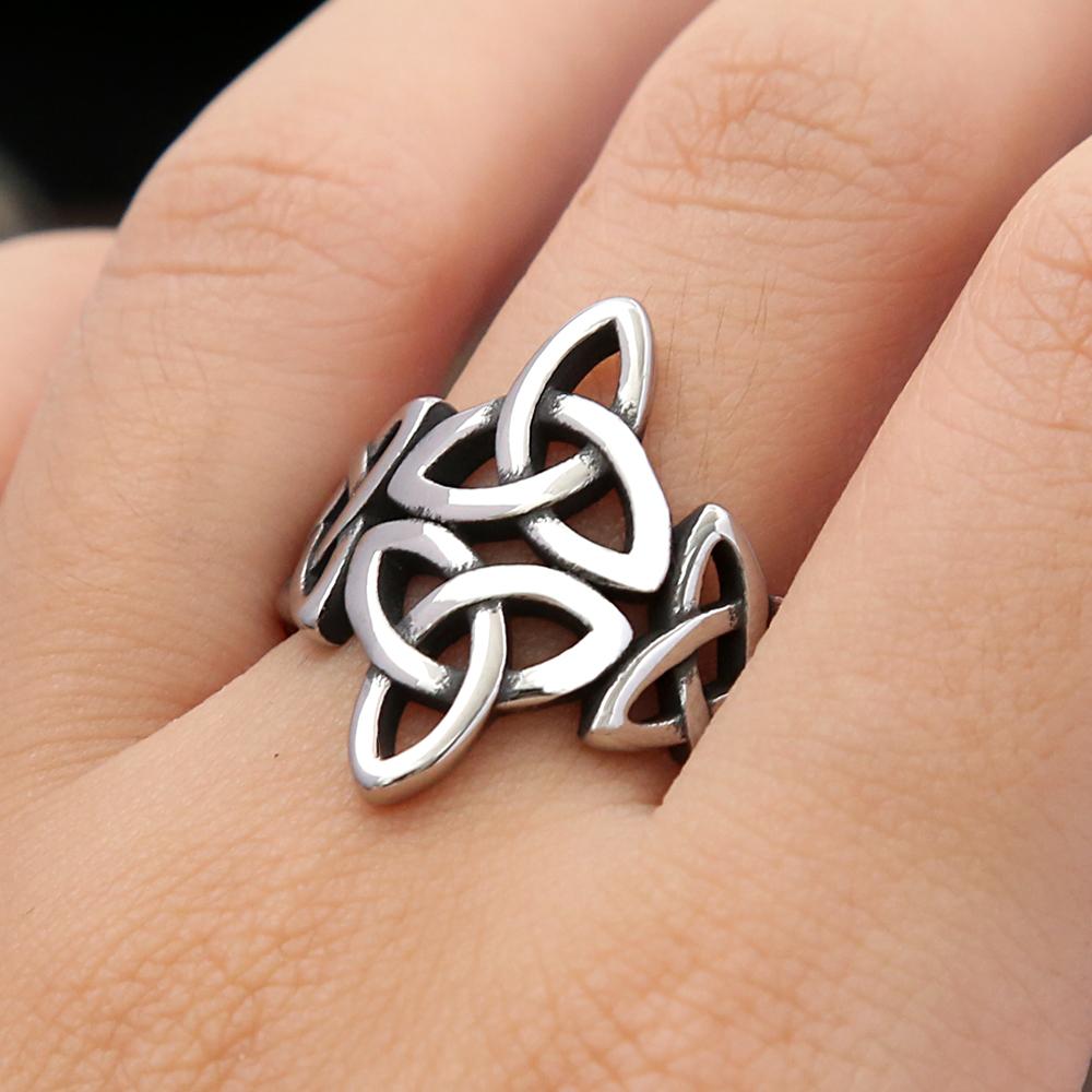 Fashion Simple Viking Celtics Knot Ring for Men Women Punk 316L Stainless Steel Viking Couple Rings Jewelry Gift Dropshipping