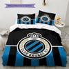 Club Brugge KV Pattern Bedding Quilt Set  Home Decoration  Gift (1 * duvet cover + 2 * pillowcase  without core)