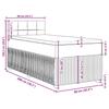 VidaXL Slat Bed Base with Mattress Black 90x200 Cm Fabric 3287341