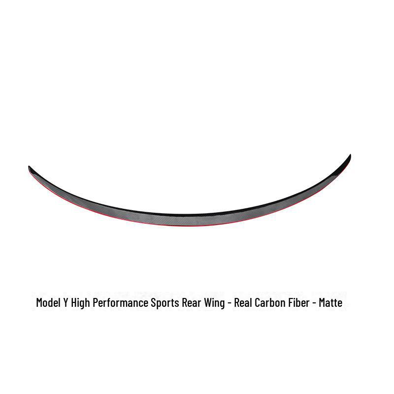 Red Carbon Fiber Spoiler with Original Red Line for Tesla Model Y