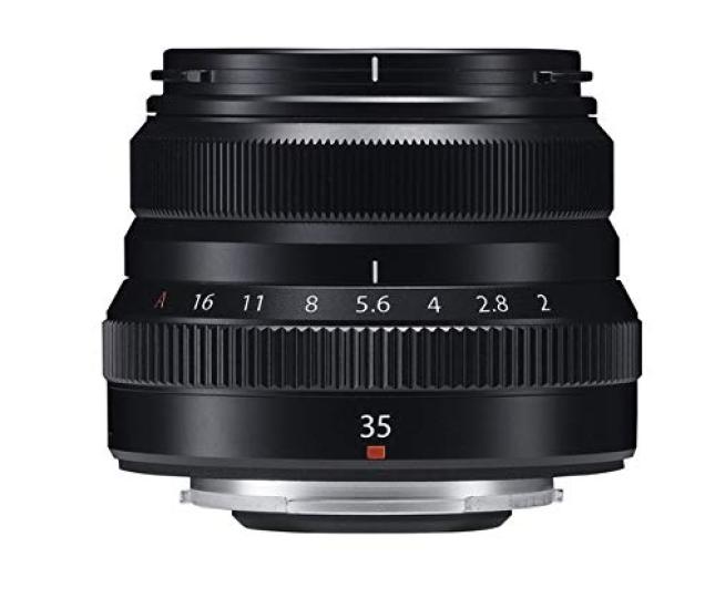 Fujifilm Interchangeable Fujinon Fixed Focal 35mm Low Temperature Aperture F XF35MMF2 R WR B X-series Lens, Length, Standard, Compact, F/2, Dustproof,