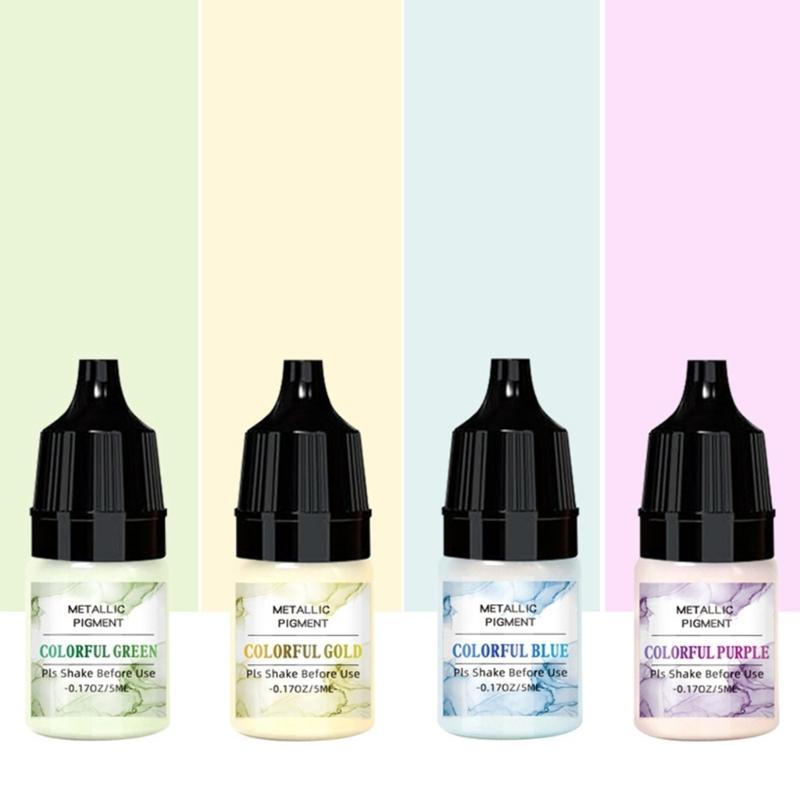 24 Bottles Ink Set Epoxy Resin Dye Jewelry Making Supplies Intense Pigment Colors Suitable for Crafting and Jewelry
