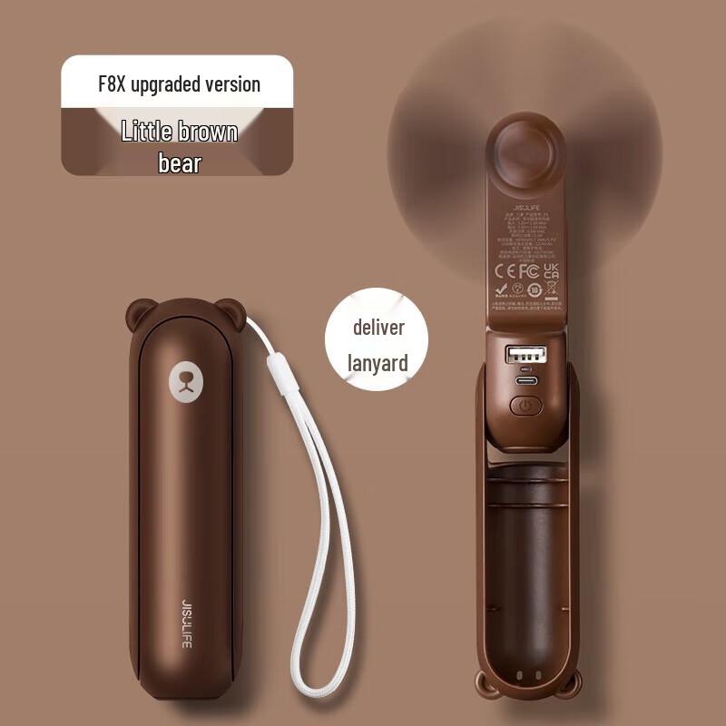 Jisulife Handheld Mini Fan Little Bear Foldable USB Fan