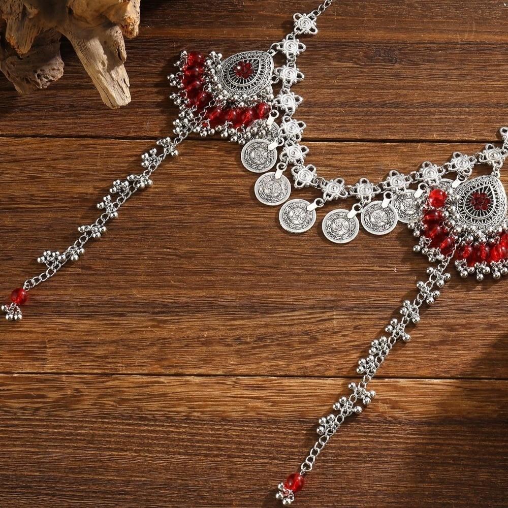 Waterdrop Tassel Hair Chains Ethnic Style Hairband Jewelry Trendy Forehead Chain Women
