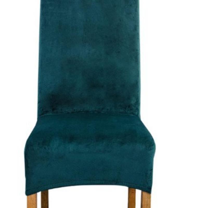 Samt Elastischer Größerer Stuhlbezug Universal Silberfuchs Samt Stuhlbezug Zuhause Bankett Esszimmerstuhlbezug