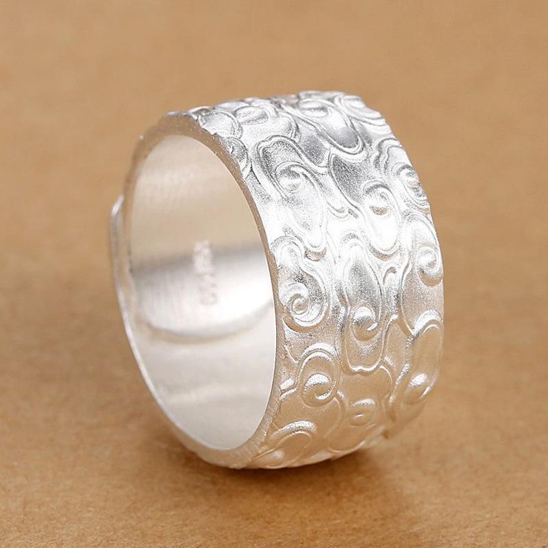 Xiangyun Men's Ring Wide and Large Size Imitation Index Finger Plate Finger Domineering Opening Adjustable Ring Jewelry