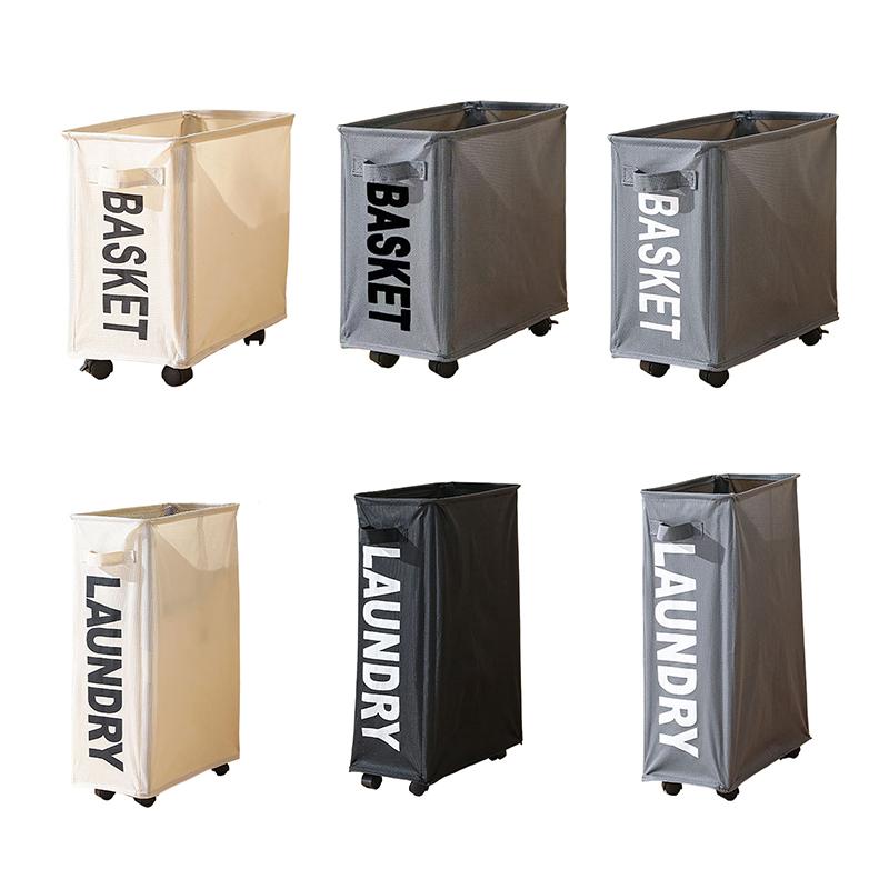 Large Capacity Yoga Mat Storage Basket Multifunctional Foldable Waterproof Dirty Clothes Storage Bag Laundry Basket With Wheels