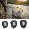 Aluminum Alloy Fishing Net Oval Shape Foldable Design Landing Net Lightweight Construction Portable Tool Triangular Fishing Net