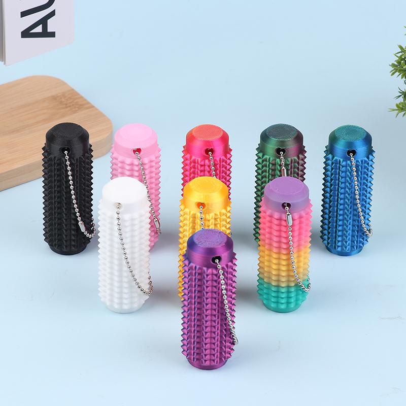 1 kus 7/9 cm pichlavá Grippie stimulační hračka s přívěskem na řetízku pro úlevu od úzkosti, pozitivní novinka, malá kapesní mini fidget hračka