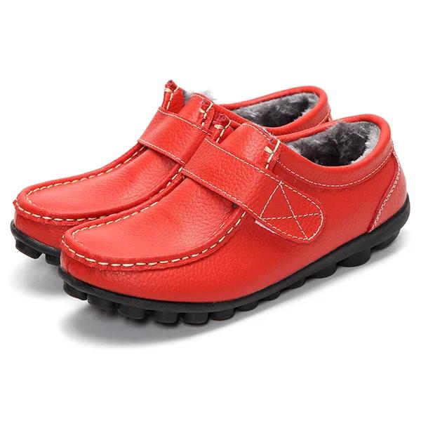 New Fashion Leather Flat Shoes Women Soft Bottom Woman Pointe Shoes Feminino Loafers Casual Women Flats Boots