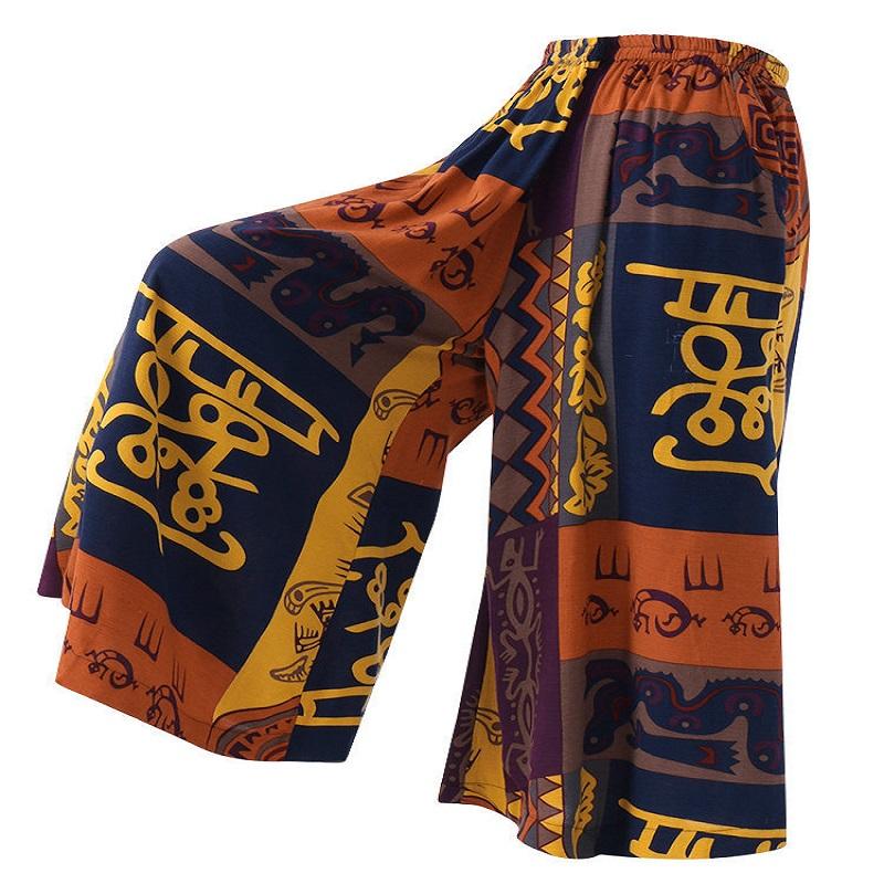 

Брюки свободные с принтом широкие брюки узкие брюки средняя талия дикие брюки женские L фиолетовый