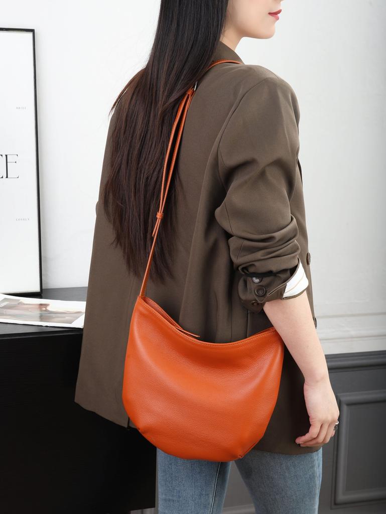 Genuine Grade Leather Women's Shoulder Crossbody Bags Luxury Designer Ladies Bucket Bag for Woman Large Capacity Bag Purse 2026