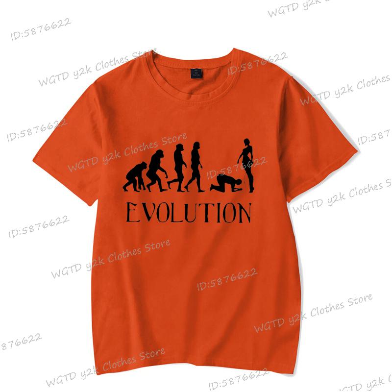 Funny BDSM Evolution T-Shirts for Men Women Harajuku BDSM Evolution Trend Streetwear Round Neck Short Sleeve Unisex T Shirt